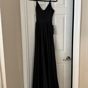 B. Smart Black Maxi Dress with POCKETS!